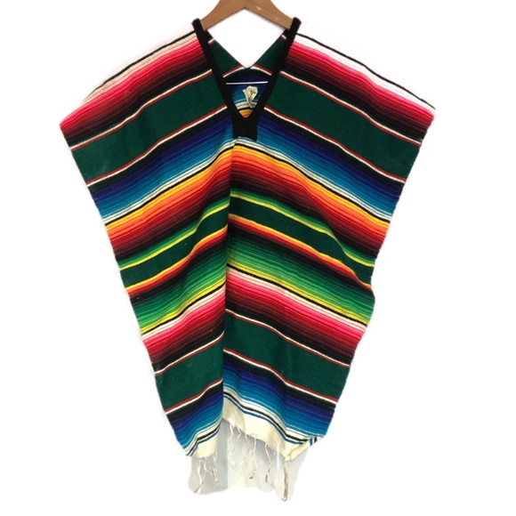 cuamatzi Other - Cuamatzi OS vibrant serape poncho tassels Mexico